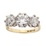 Diamond three stone ring 18ct gold 5100 150x150