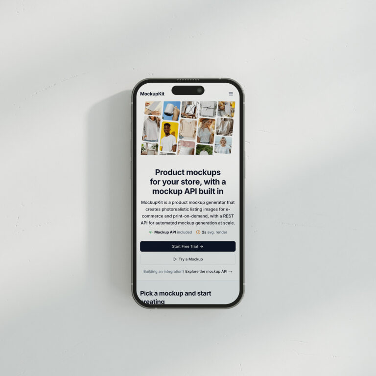 iPhone mockup 768x768